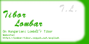 tibor lombar business card